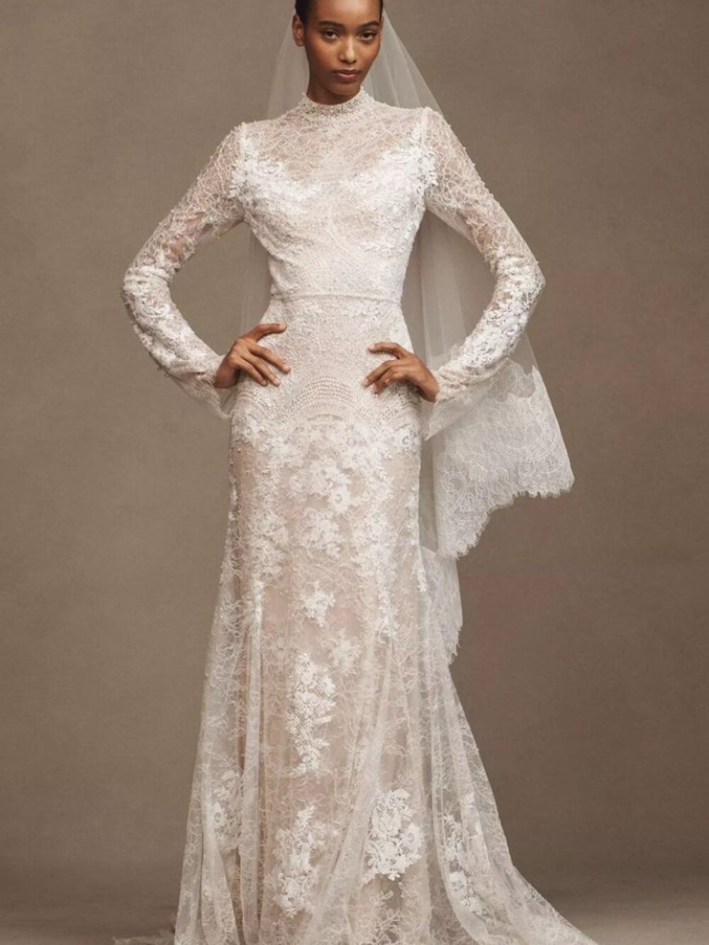 Watters Frances Wedding Gown Lace Long Sleeve NEW Size 4